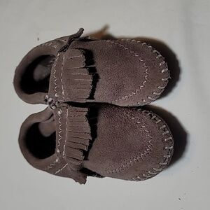 Mineconta Brown Moccasins with Fringe and Soft Sole